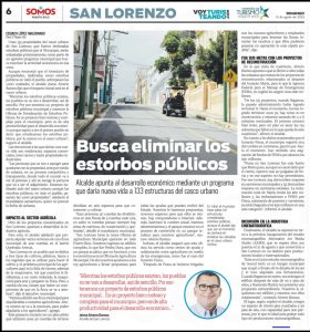 Busca eliminar los estorbos públicos